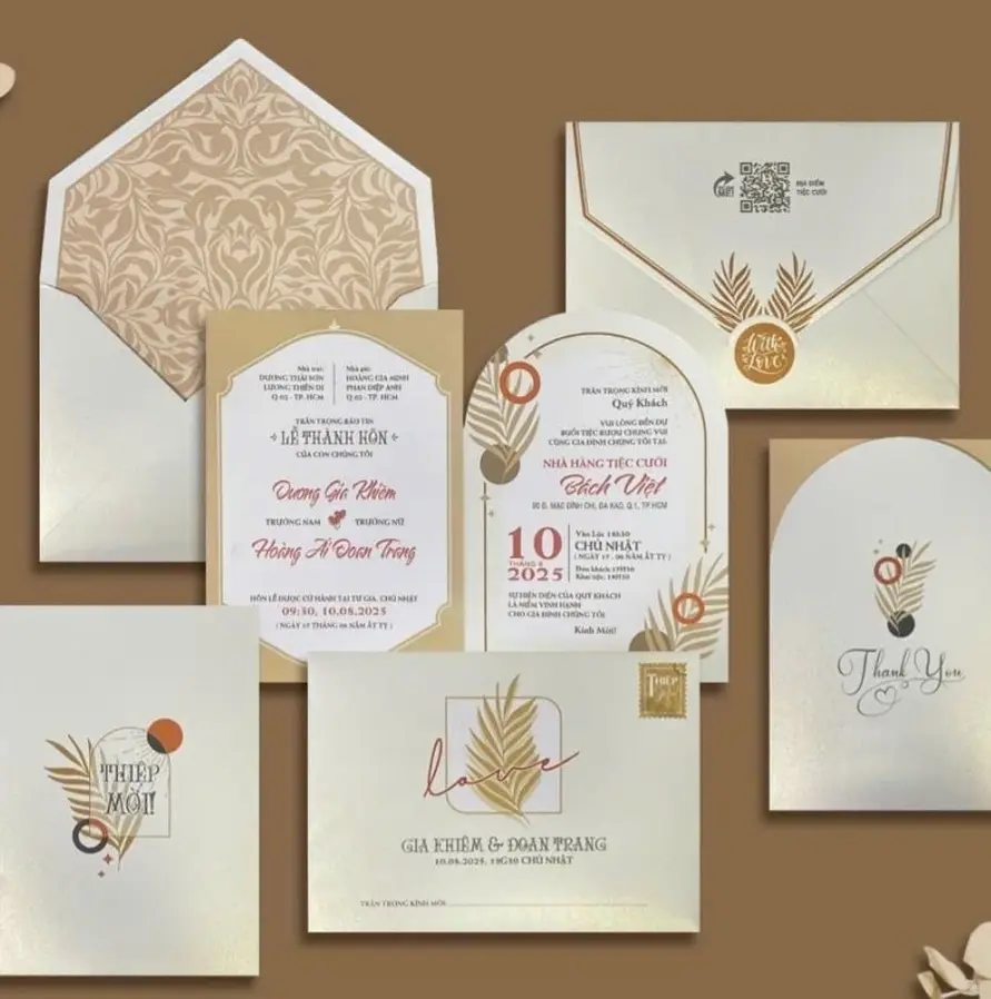 Luxury electronic wedding invitation card 2025 design